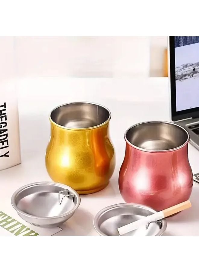 منفضة سجائر سوداء بيضاوية مقاومة للدخان بتصميم مقاوم للرياح للمكتب والهواء الطلق وغرفة المعيشة والفندق - Image 5